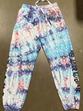 Chrome Hearts Men’s Medium Tie-Dye sweatpants - Blue/White/Pink